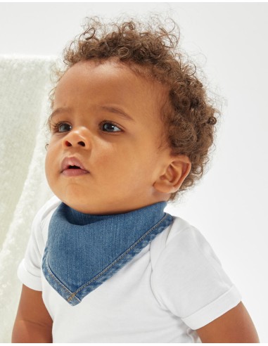 BAB-BZ55-Baby Rocks Denim Bandana Bib